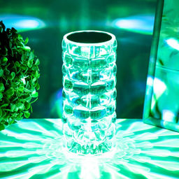 Настольная лампа с ПДУ Призма LED RGB сенсорная АКБ 8?8?18 см RISALUX