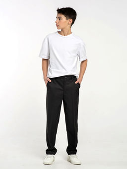 Черные школьные брюки для мальчика Mooriposh, модель 0914