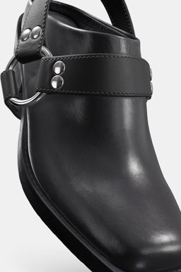 LEATHER BIKER CLOGS - Zara фото 15
