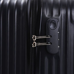 Чемодан малый 20, отдел на молнии, кодовый замок, цвет чёрный - Simaland фото 7
