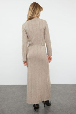 Vizon Maxi Triko Yumusak Dokulu Baglama Detayl? Elbise TWOAW25EL00031 - Trendyolmilla фото 5