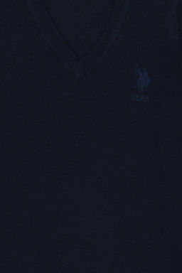 Базовый свитер темно-синего цвета для мальчика - U.s. polo assn фото 6