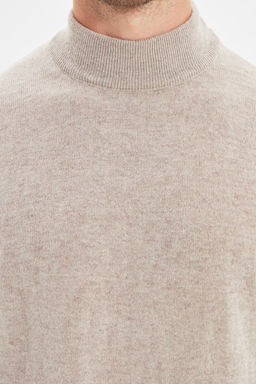 TRENDYOL MAN Bej Slim Fit Yunlu Yar?m Bal?kc? Yaka Basic Triko Kazak TMNAW21KZ1595 - Trendyolmilla фото 11