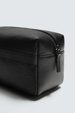 LEATHER TOILETRY BAG - Zara фото 4