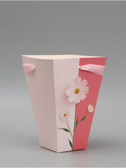 Цена за 2 шт. Переноска для цветов на лентах «Подарок», 17×25×9 см