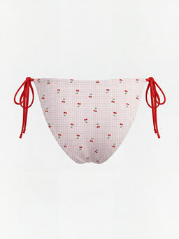Kiraz Desenli ?pli Kad?n Brazilian Bikini Alt?