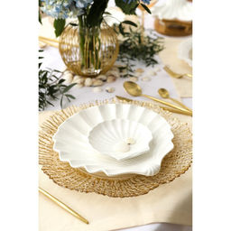 Блюдо для подачи Magistro «Ракушка», d=13 см, фарфор, цвет белый