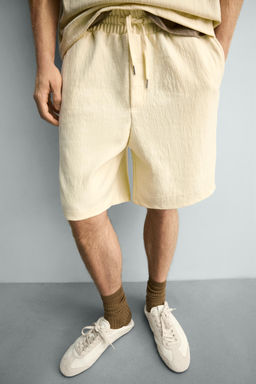 BERMUDA JOGGER ESTRUCTURA / Mantequilla - Zara фото 5