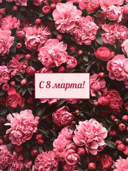 Цена за 2 шт. Пакет подарочный крафт "С 8 Марта" 25 х 12 х 32 См