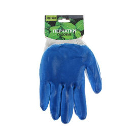 Цена за 12 шт. Перчатки садовые, нейлоновые, с нитриловым полуобливом, размер 8, МИКС, Greengo  фото 3