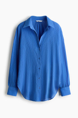 Camisa de algod?n con efecto arrugado - H&m фото 3