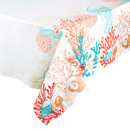 Кораллы Скатерть 180х145см, плотность 186г/м2, премиум хлопок 100%, Домашняя мода (Россия)  фото 3