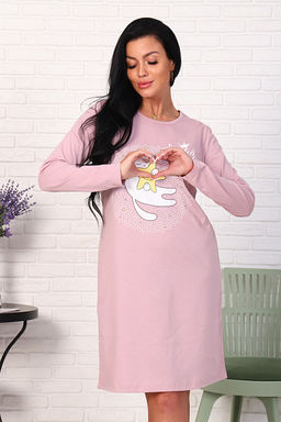 Сорочка с длинным рукавом, принт (0788, кофе) - Плиона фото 15