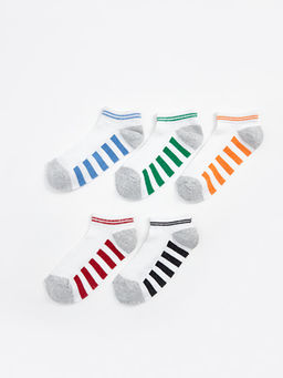 Renk Bloklu Erkek ?ocuk Patik ?orap 5li