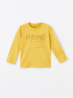 Bisiklet Yaka Uzun Kollu Bask?l? Erkek Bebek Ti??rt 2li - Waikiki фото 3