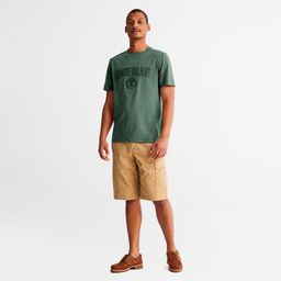 Мужская футболка Timberland EK+ REC.CTN Tee зеленая  фото 3