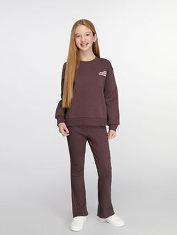 S?rt Bask?l? K?z ?ocuk Sweatshirt