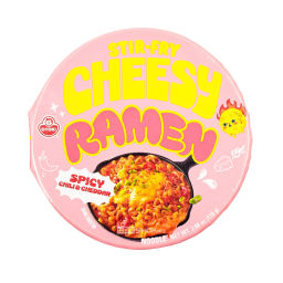 Лапша б/п острая со вкусом сыра чеддер Чизи Рамен/Stir-Fry Cheesy Ramen Spicy Chili & Cheddar Otoki (Ottogi), Корея, 110 г Акция