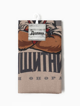 Набор полотенец кухонных Доляна. Настоящий защитник, 35?60 см - 2 шт., рогожка, хлопок 100%, 160 г/м?