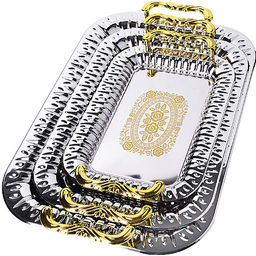 40448 Набор подносов 3 пр.зол.руч нер/ст MB (х20) - Mayer&boch фото 2