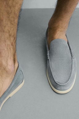 MOCAS?N PIEL CASUAL / Azul Claro - Zara фото 3