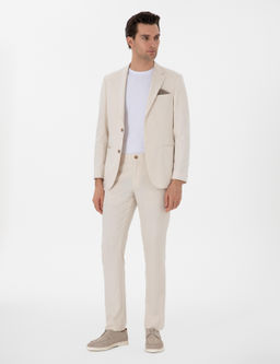 Ekru Slim Fit Tak_m Elbise - Cacharel фото 4