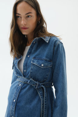 MAMA Camisa denim con cinturon de anudar - H&m фото 2