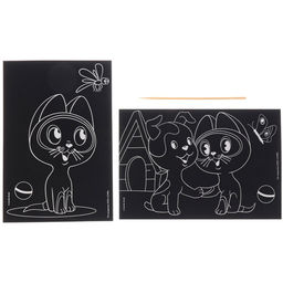 Цена за 3 шт. Гравюра детская, 2 штуки, со стекой, Котенок Гав