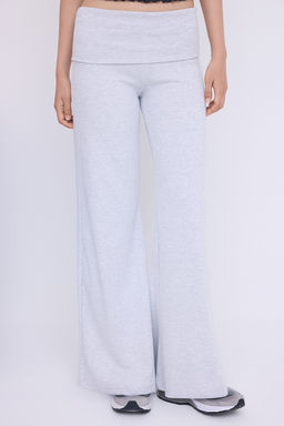 Teen Gri Melanj Beli Katlamal? Wideleg/Genis Paca Pantolon TWOAW26PL00019