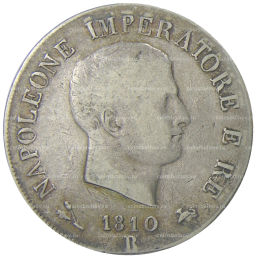 5 лир 1810 года В Наполеоновсоке Королевство Италия