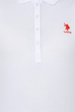 U. S. Polo Assn Женская белая базовая футболка с воротником-поло - U.s. polo assn фото 12