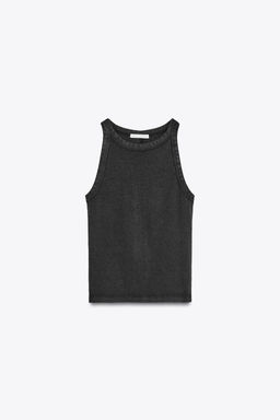 FADED-EFFECT HALTER TOP - Zara фото 12