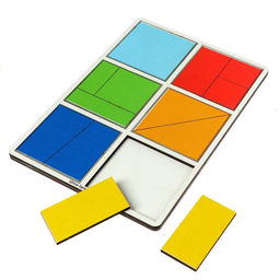 Головоломка геометрическая деревянная «Квадраты», 1 уровень (2 шт.), 12 квадратов