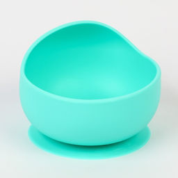 Тарелка детская, на присоске 300мл., Крошка Я, 12х8х5, бирюзовый