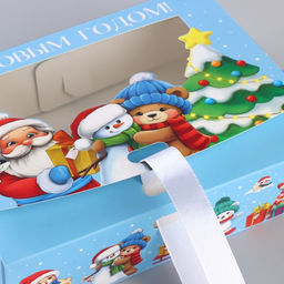 Цена за 2 шт. Коробка новогодняя складная Новогодняя история 16.5 х 12 х 5 см - Дарите счастье фото 3
