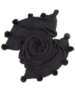 SCVIT369 - чёрный Платок женский, размер 190x60 см