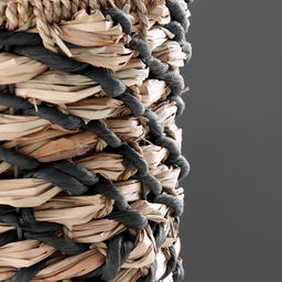 Плетёная корзина для хранения с ручками Суматра, 260260260 мм, натуральный, чёрный - Simaland фото 4