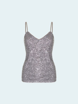 Топ с пайетками на бретелях