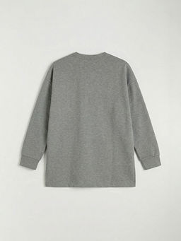 ?i?ek Aplikeli Oversize Kad?n Sweatshirt Tunik