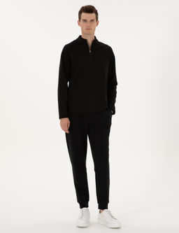 Siyah Regular Fit Sweatshirt - Pierre cardin фото 4