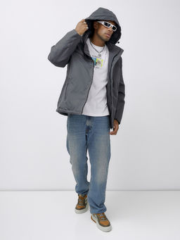 Куртка спортивная мужская зимняя большого размера темно-серого цвета 66613TC - Mtforce фото 15