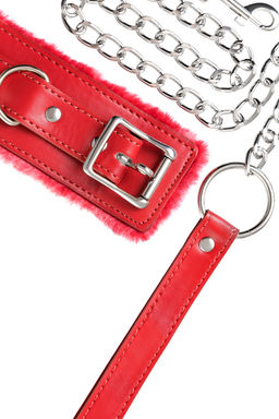 Ошейник Anonymo #0403, PU кожа, красный