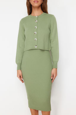 Mint 2li Midi Triko Basic H?rkal? Elbise TWOSS23EL00738