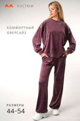 Женский велюровый костюм Happyfox