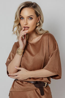 Блузка женская 4483/02/Коричневый - Rise фото 7