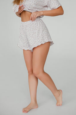 Пижама леопард женская с шортами