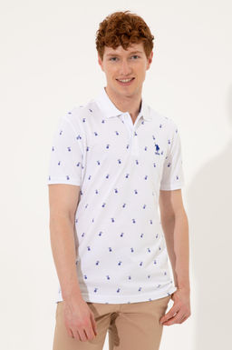 U. S. Polo Assn Мужская белая футболка с воротником-поло - U.s. polo assn фото 14