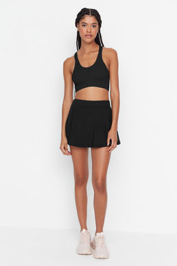 Siyah 2 Katmanl? Ici Sortlu Tenis Orme Spor Sort Etek TWOSS22SR00067