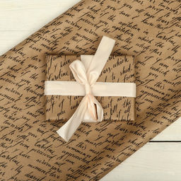 Цена за 2 шт. Бумага упаковочная, крафт «Рукопись», 70×100 см, 1 лист