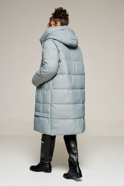 Пальто Beautiful Free 8022 серо-голубой